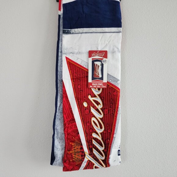 NWT Budweiser Beach Towel. ***Adult Size 30" x 60". - Picture 4 of 5